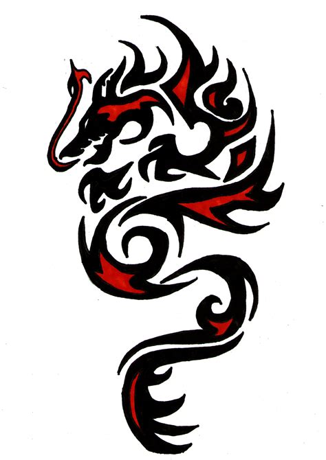 Dragon Tribal Tattoo Style