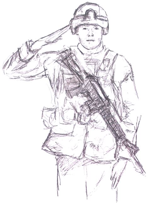 Drawing Military Man