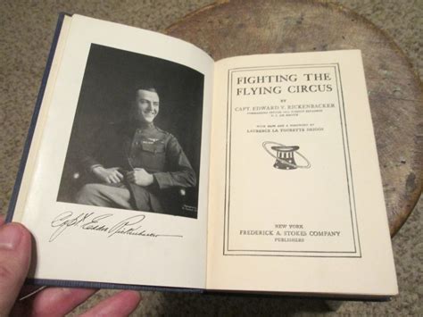 Edward Rickenbacker Autographed Book Military And Historical Book