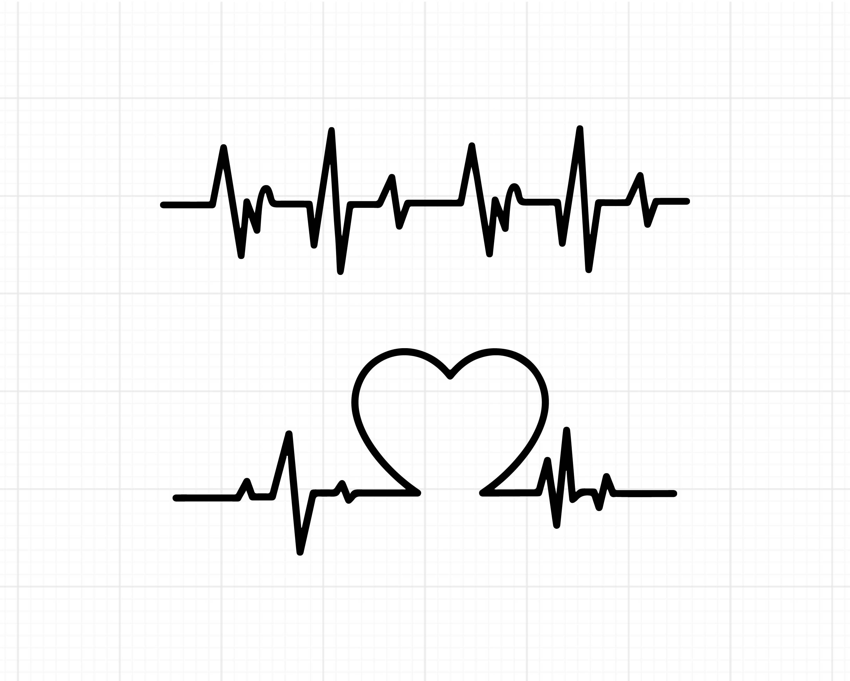 Ekg Heartbeat Tattoo With Pink Heart Love