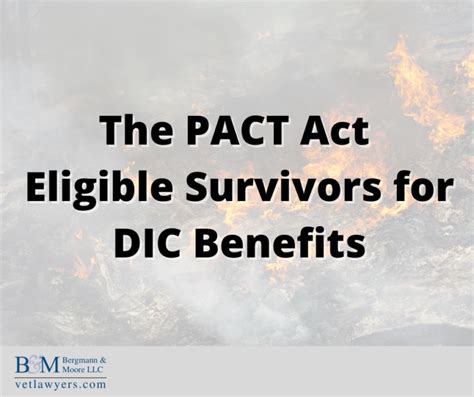 Eligible Survivors For Dic Benefits The Pact Act