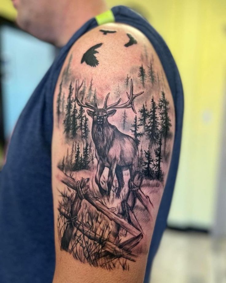 Elk Tattoo Ideas