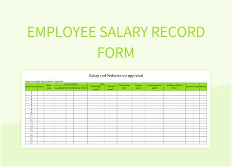 Employee Salary Template