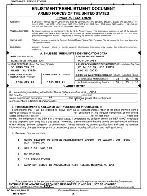 Enlistment Contract 8Yrs 0Yrs Active 0Yrs Reserve Error Rallypoint