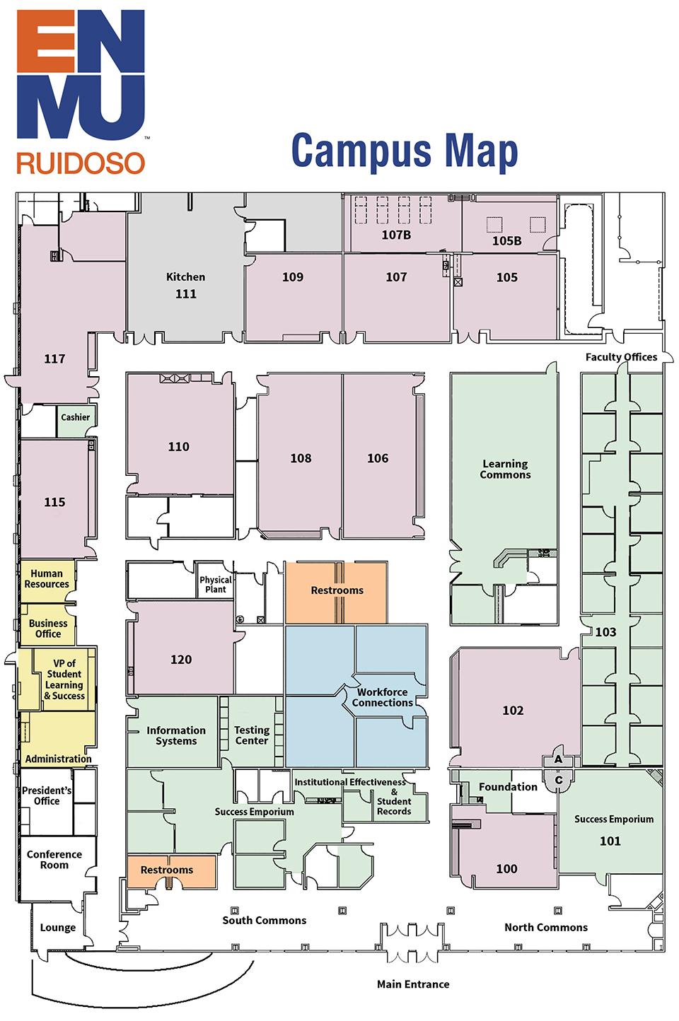 Enmu Campus Map