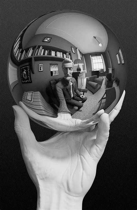 Escher Hand With Reflecting Sphere Finished Projects Blender