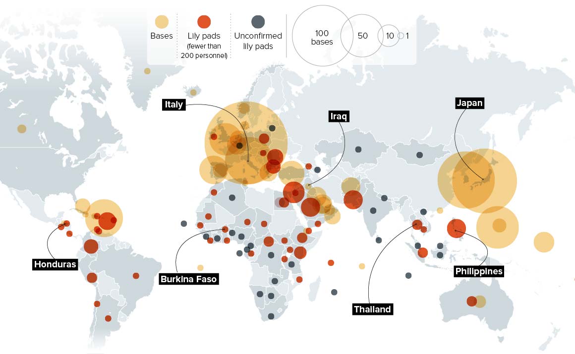 Every United States Military Base In The World R Mapporn