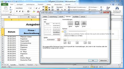 Excel Borders Drawing Borders Around Cells And Cell Ranges Youtube