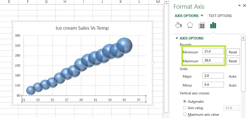 Excel Bubble Chart Made