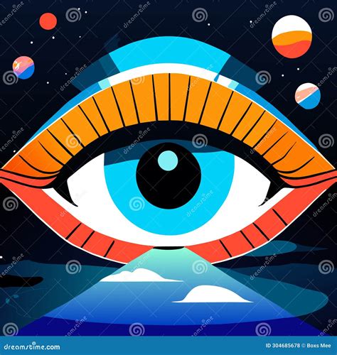 Eye Of Providence Eye Of Providence In Space Vector Illustration