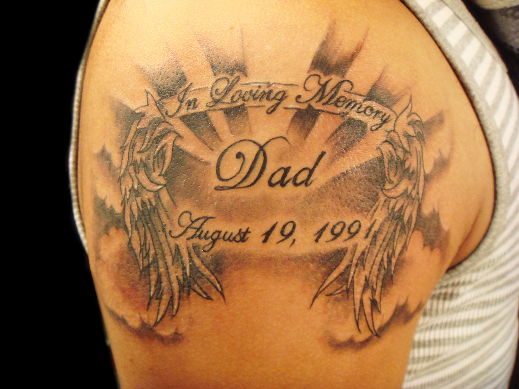 Father Memorial Tattoo Designs