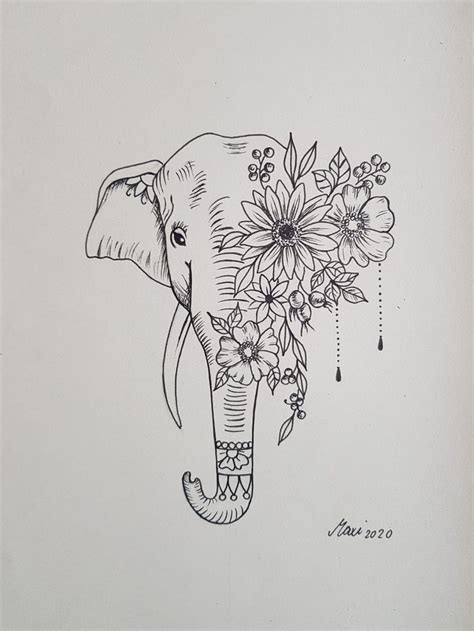 Feminine Elephant Tattoo Idea Elephant Tattoo Design Elephant