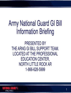 Fillable Online Army National Guard Gi Bill Information Briefing Fax Email Print Pdffiller