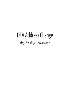 Fillable Online Dea Address Change Step By Step Instructions Jackson