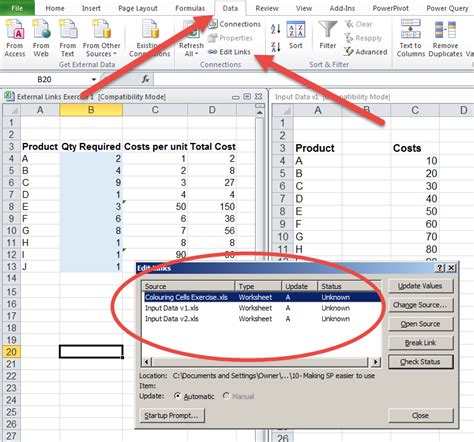 Find Links In Excel Examples Of Finding External Links In Excel