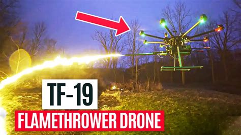 Flamethrower Mounted Drone System