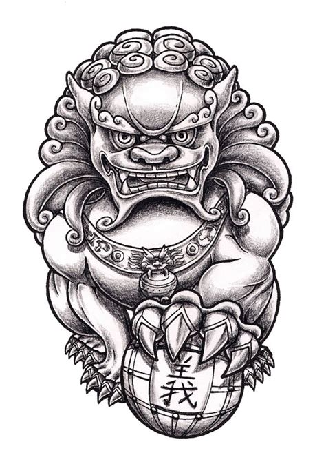 Foo Dog Tattoo Design Ideas