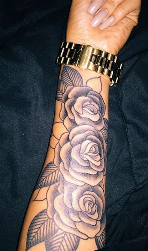 Forearm Rose Tattoo Designs