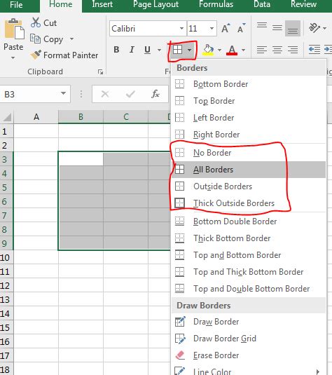 Formatting Excel Borders With Net