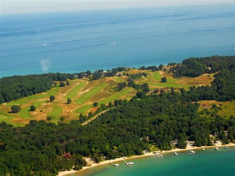 Frankfort Mi Great Aerial View Of Crystal Downs Country Club And