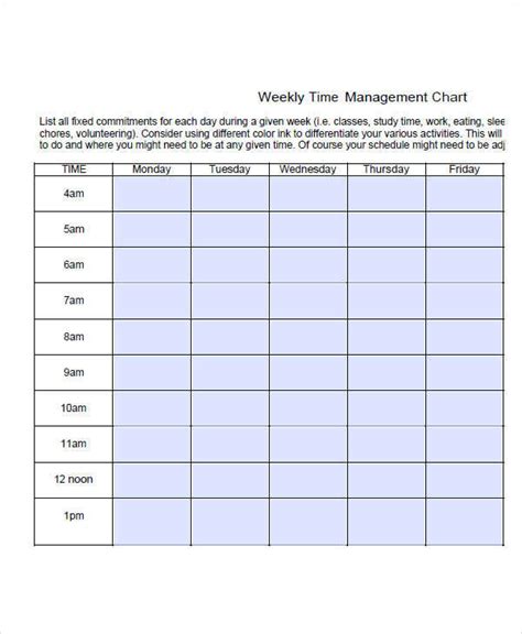 Free 27 Time Chart Templates In Pdf Ms Word