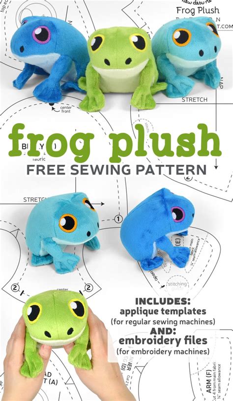 Free Stuffed Frog Pattern Templates