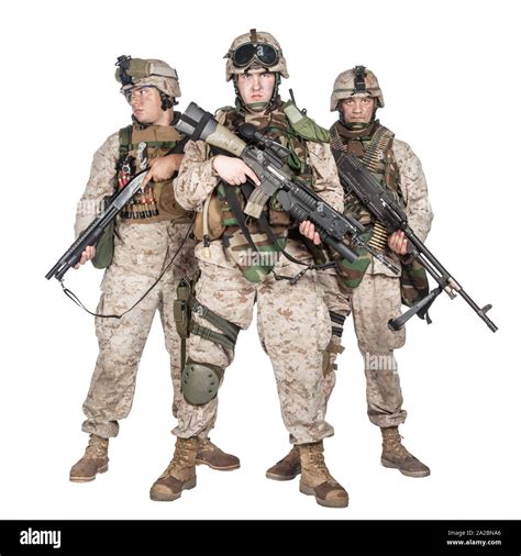 Full Length Group Portrait Of Army Special Operations Forces Soldiers