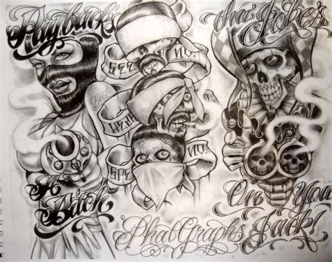 Gangsta Crime Tattoo Sample Gangster Drawings Gangster Tattoos Chicano Drawings Tattoo Flash