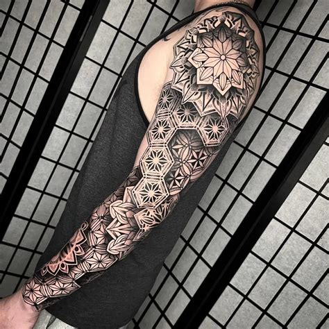 Geometric Tattoo Stencil Geometric Tattoo Sleeve Designs Half Sleeve