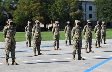 Graduating Basic Military Training Trainees Stand In Nara Dvids