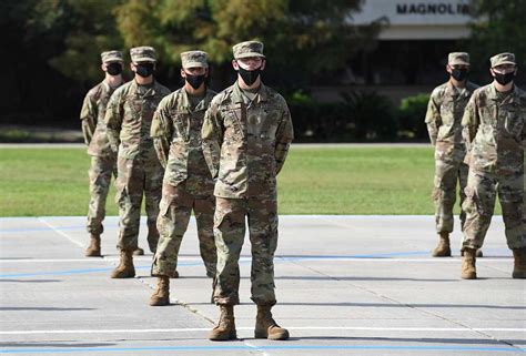 Graduating Basic Military Training Trainees Stand In Picryl Public