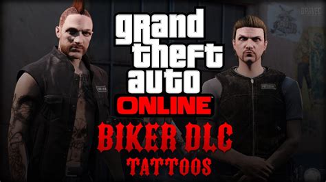 Gta Online Biker Dlc All Tattoos Youtube