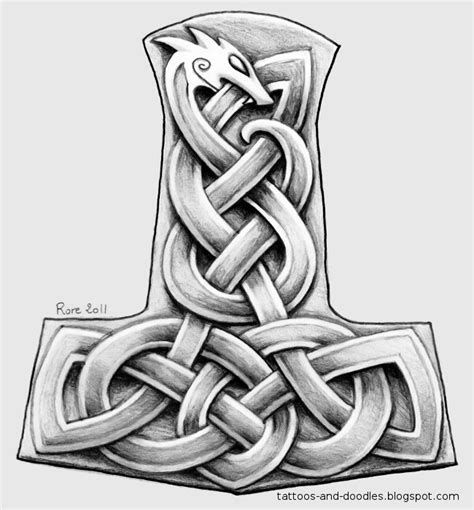 Hammer Tattoo Designs Tattoos And Doodles Mj Lnir Thors Hammer