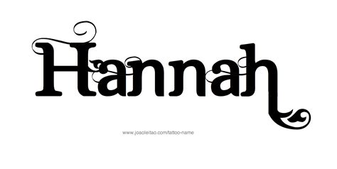 Hannah Name Tattoo Designs