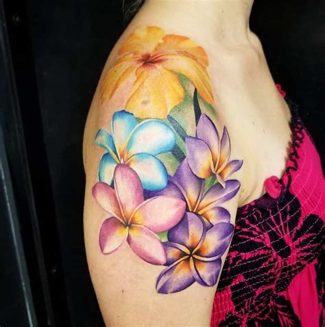 Hawaiian Floral Tattoo Art