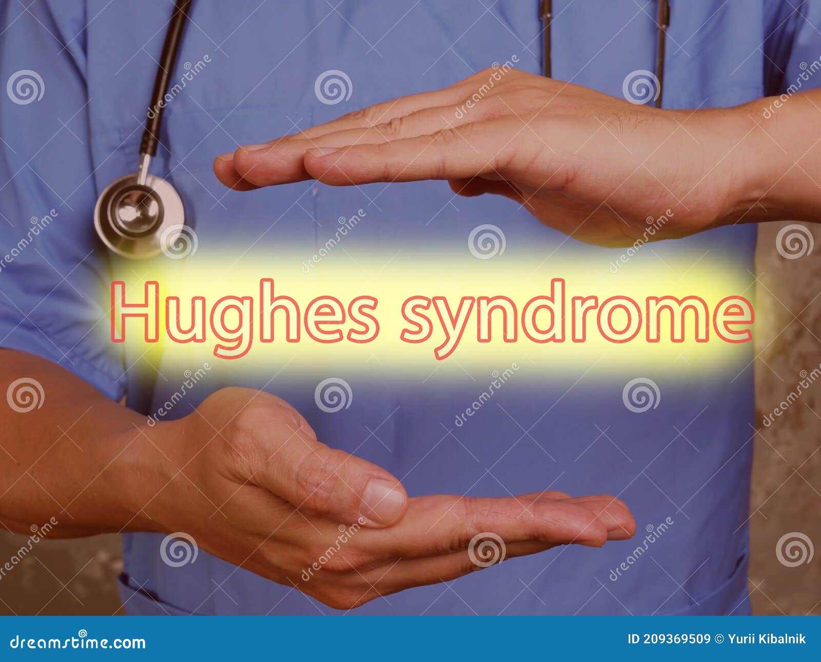 Health Care Concept Meaning Hughes Syndrome With Inscription On The