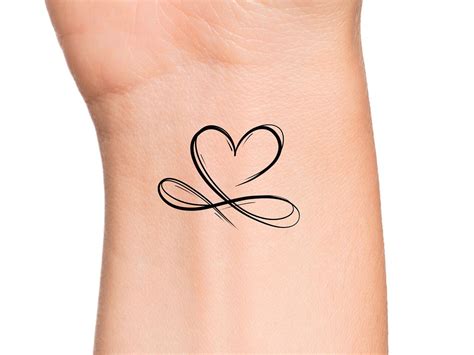 Heart Infinity Tattoo On Wrist