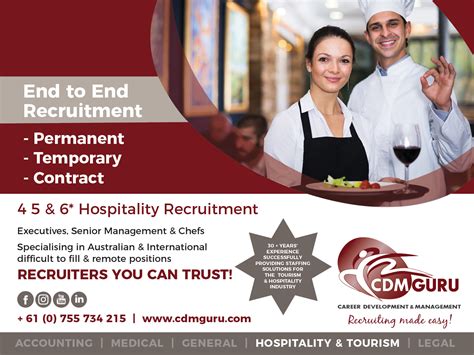 Hospitality And Tourism Recruitment Solutions