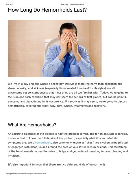 How Long Do Hemorrhoids Last: The Ultimate Guide