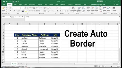 How To Add Borders To Cells In Excel 2016 Tutorial