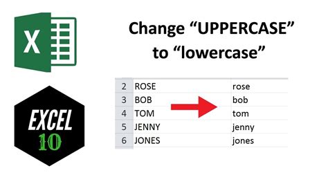 How To Change Uppercase Letters To Lowercase In Excel Youtube