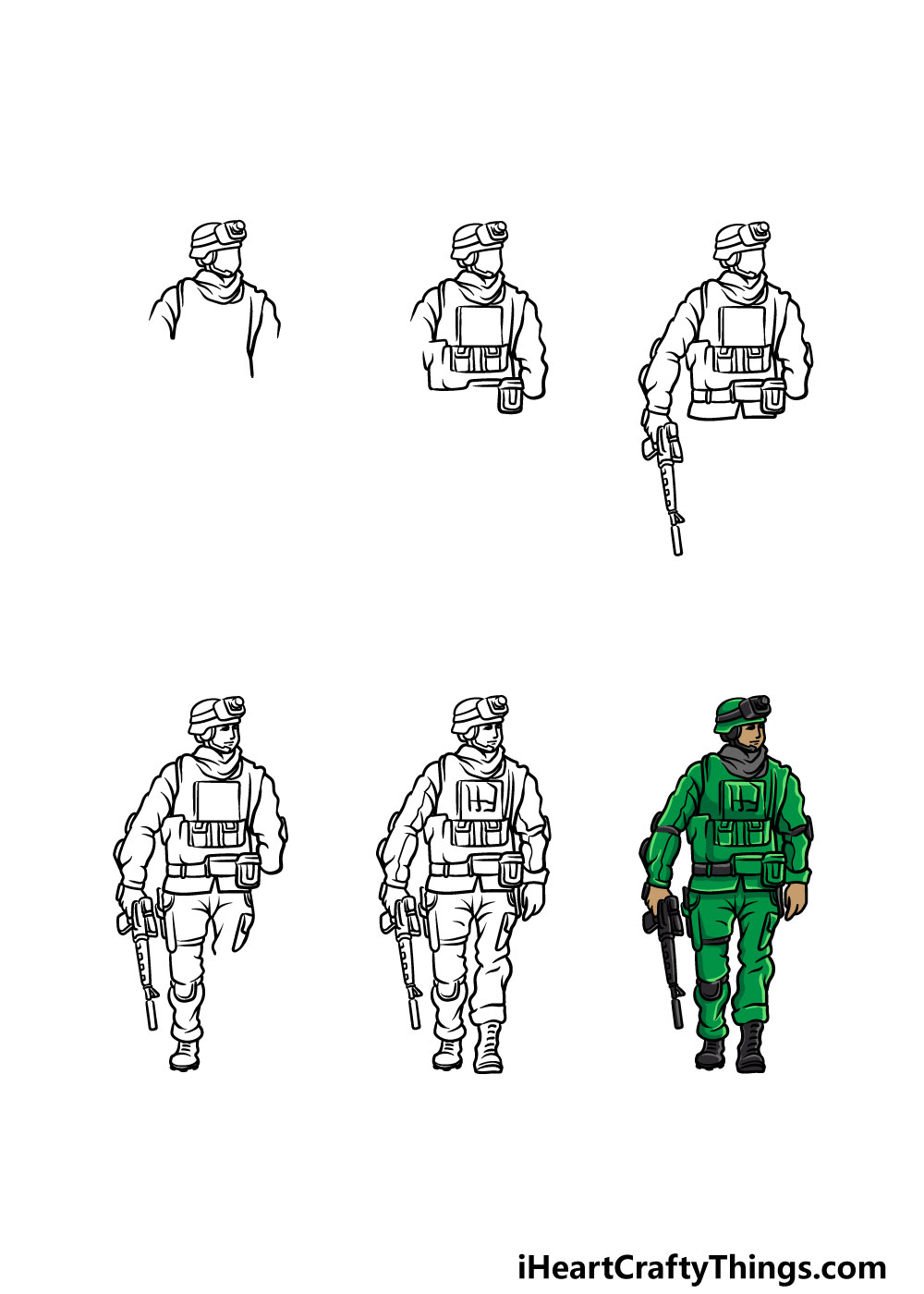 How To Draw Military Soldiers All In One Photos