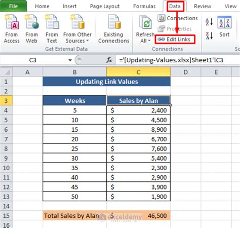 How To Edit Links In Excel 3 Methods Exceldemy