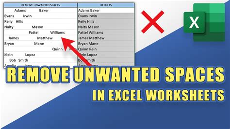 How To Fix The Unwanted Spaces Between Words In Excel Easily Youtube