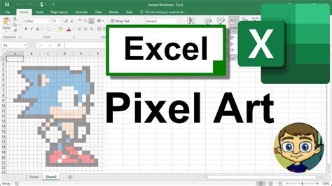 How To Make Pixel Art In Ms Excel How To Create Pixel In Microsoft Excel Youtube