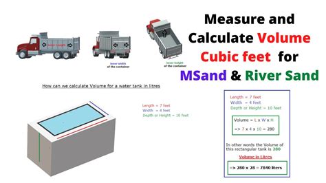 How To Measure And Calculate Cubic Feet Cft Volume For Sand And Water