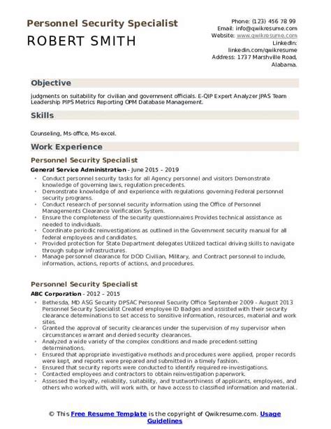 How To Put Security Clearance On A Resume