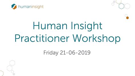 Human Insight Practitioner Workshop 21 06 2019 Aftermovie Youtube