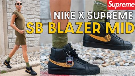 I Didn T Expect This Supreme X Nike Sb Blazer Mid Black On Foot Review