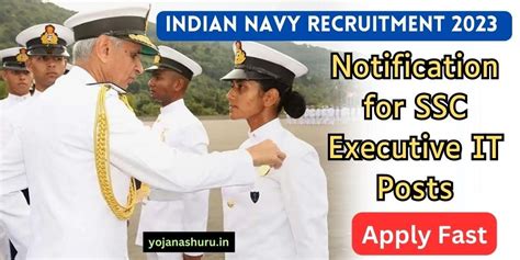 Indian Navy Recruitment 2023 Notification For Ssc Executive It Posts